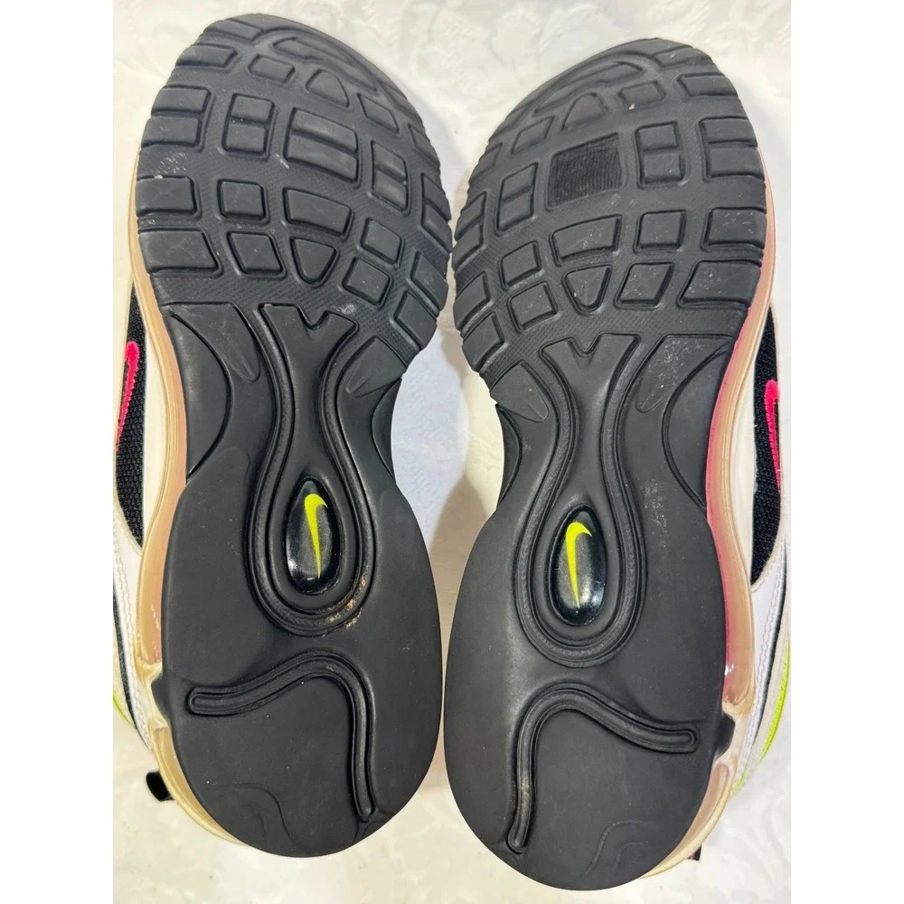 Nike Air Max 97 Neon Volt Pink Black Men 9 Running‎ Shoes CI9871-100